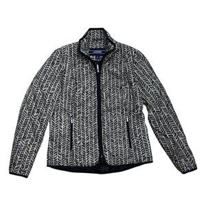 LANDS END Light Designer Winter Fall Puffer Jacket Womens Small